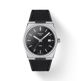 Montre Tissot PRX avec cadran noir et bracelet en caoutchouc noir T137.410.17.051.00
