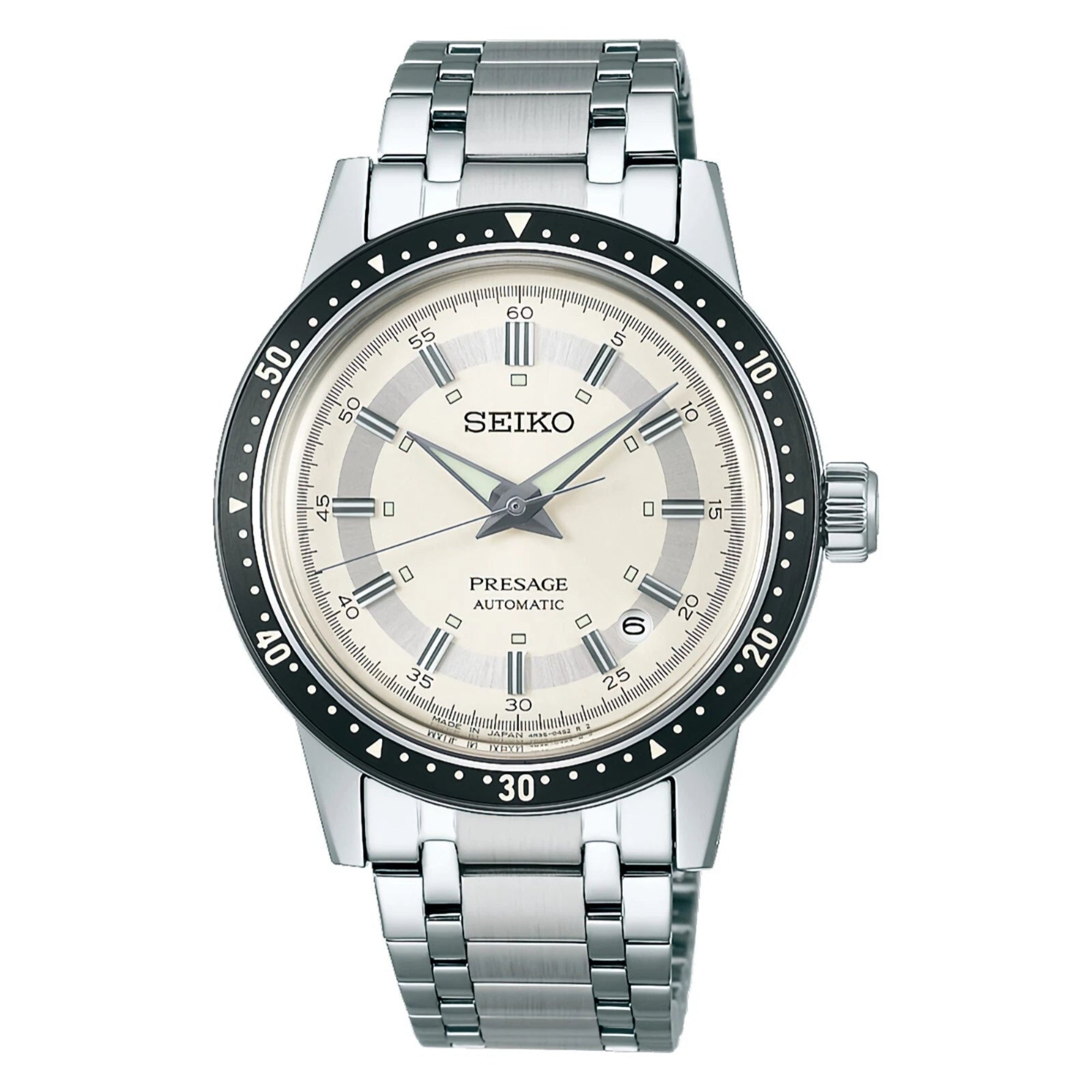 Seiko SRPL61J1 Presage Presage Style 60s Limited Edition 39.5mm Mens Watches Champagne - Bijoux Eclore