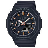Casio G-Shock GMAS2100-1A black with gold accent thin watch NEW - Bijoux Eclore
