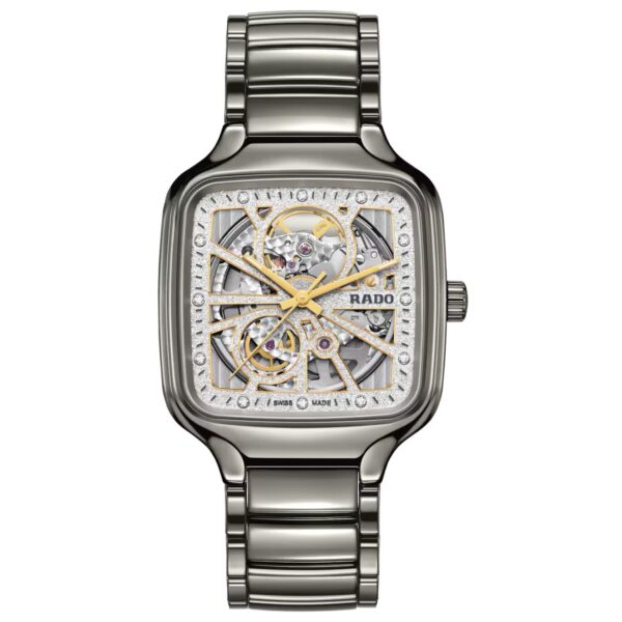 rado R27083722 True Square Automatic Open Heart Sparkling - Bijoux Eclore