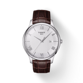 Tissot Tradition Silver Dial Brown Leather Men's Watch T063.610.16.038.00