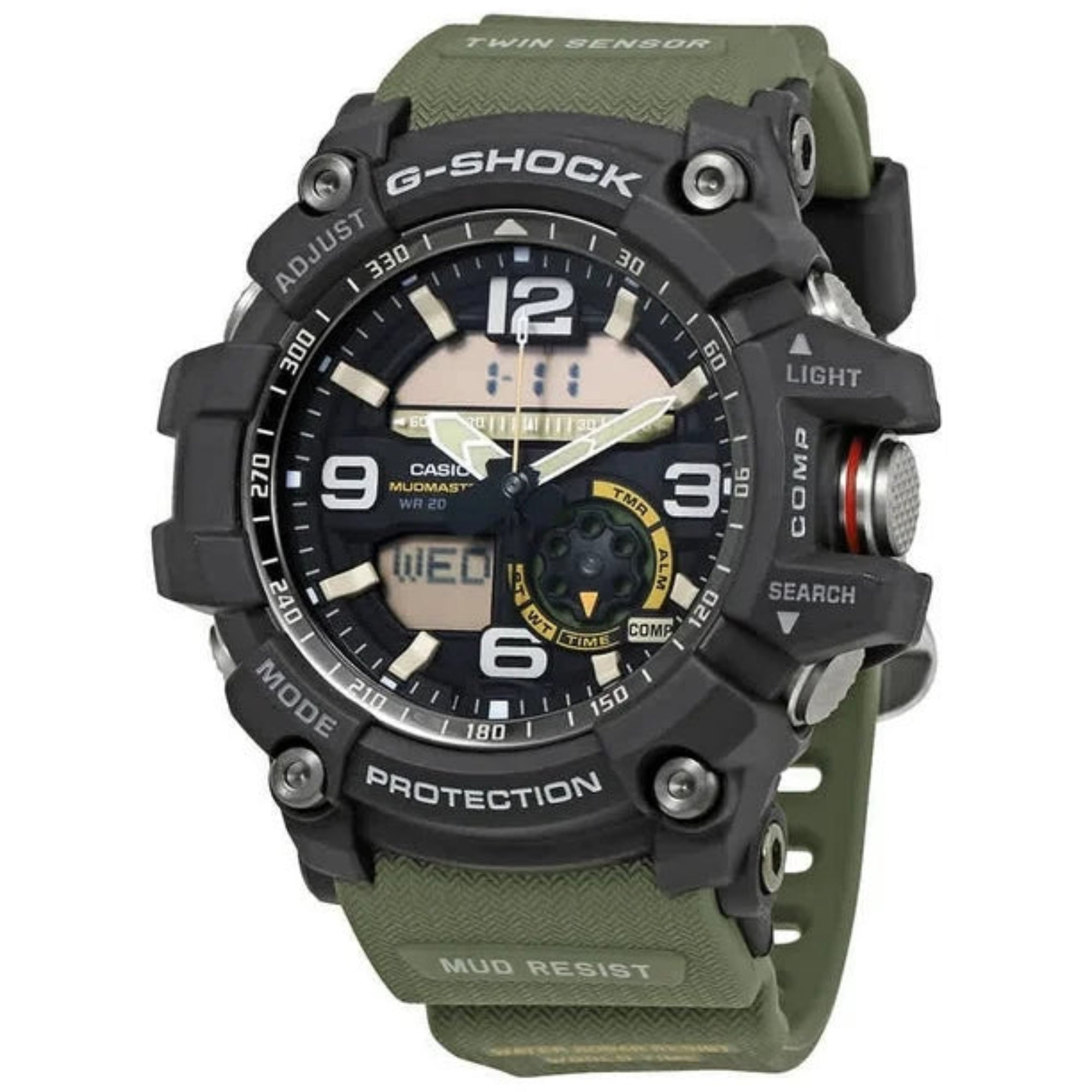 CasioGG1000-1A3 G-Shock Mudmaster Twin Sensor Men's Watch - Green - Bijoux Eclore