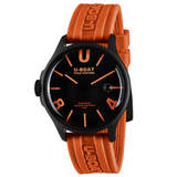 U-Boat Darkmoon Black PVD Black Dial Orange Strap Watch 9538 - Bijoux Eclore