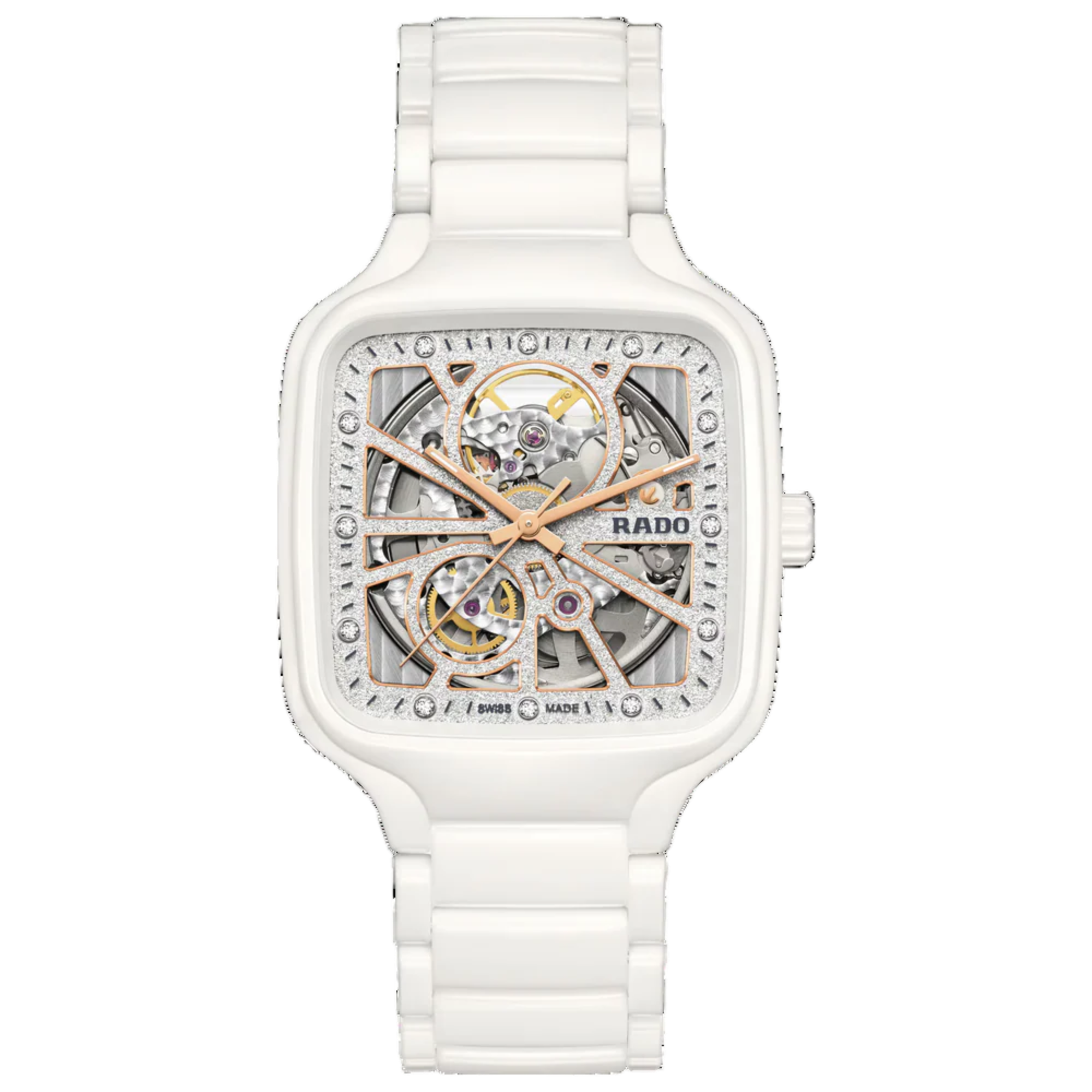 Rado R27073722 True Square Automatic Open Heart Sparkling - Bijoux Eclore