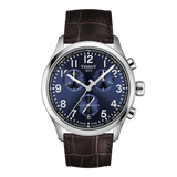Tissot Gent XL Chronograph 42mm Blue Dial Brown Leather Strap Watch T116.417.16.042.00 - Bijoux Eclore