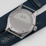 Hamilton Khaki Field Quartz Blue Dial Fabric Strap Men's Watch H69401940 - Bijoux Eclore