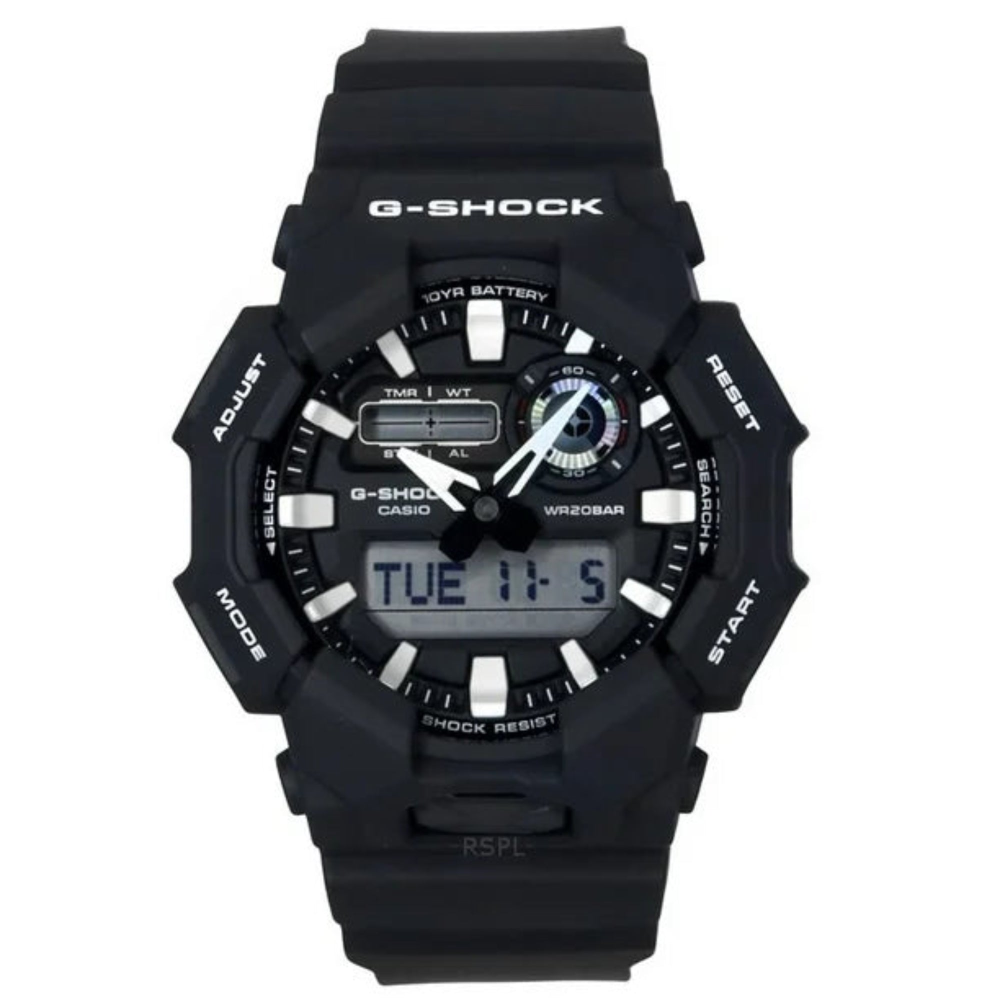 Men's Casio GA010-1A G-Shock Black Analog Digital Men's Watch - Bijoux Eclore