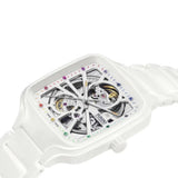 Rado R27073712 True Square Automatic Open Heart White Watch - Bijoux Eclore