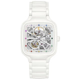 Rado R27073712 True Square Automatic Open Heart White Watch - Bijoux Eclore