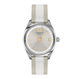 Tissot PR 100 Quartz 34mm Silver Dial Grey Fabric Strap T150.210.17.037.00 - Bijoux Eclore