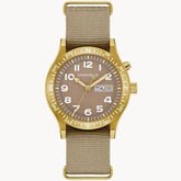Caravelle by Bulova Men’s Field Lite Up Taupe Dial Nylon Strap Watch 44C113