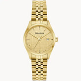 Caravelle by Bulova Vintage Dress Black Dial Stainless Steel Watch 44B132 - Bijoux Eclore