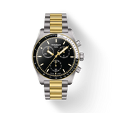 Montre chronographe Tissot T-Sport PR516 en acier inoxydable bicolore avec cadran noir T149.417.22.051.00