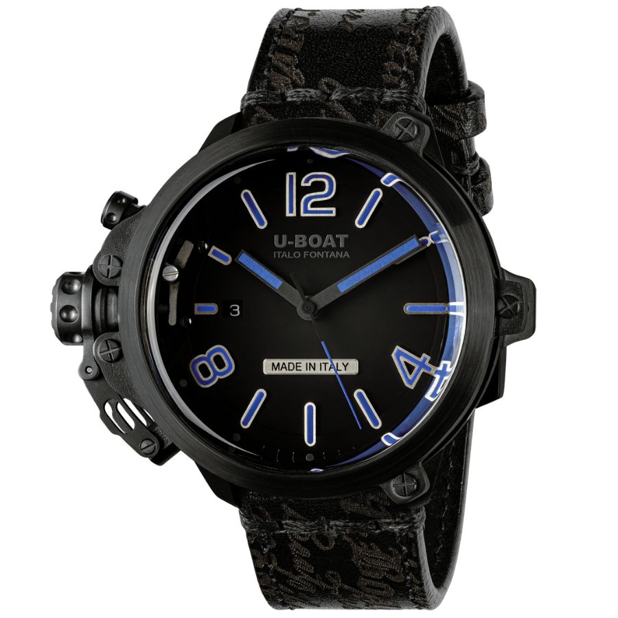 U-Boat Capsule 50 mm PVD BK BL Automatic Watch 8806 - Bijoux Eclore