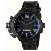 U-Boat 8806 Capsule 50 mm PVD BK BL Automatic Mens Watch 10ATM - Bijoux Eclore