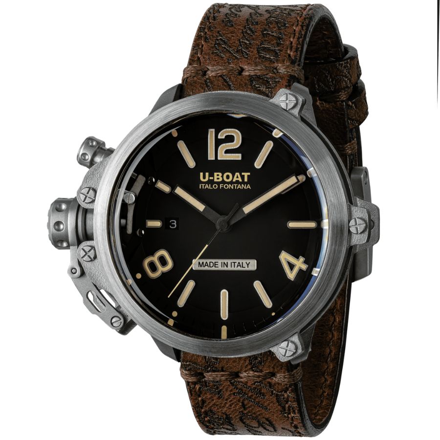 U-Boat Capsule Watch 50mm SS BK BE 8807 - Bijoux Eclore