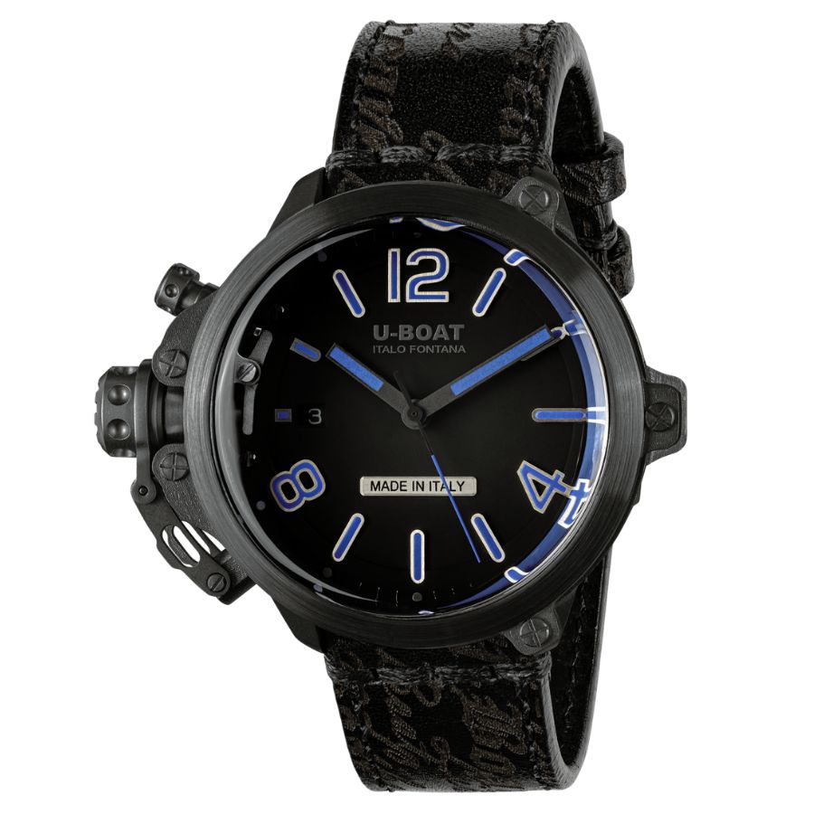 U-Boat 8808 Mens Watch Capsule PVD BK BL 45mm - Bijoux Eclore