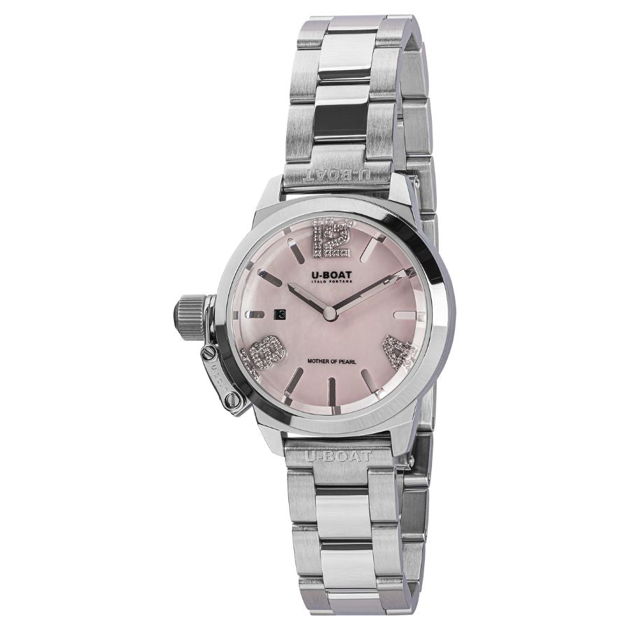U-Boat Classico Quartz Pink Dial Ladies Watch 8898 - Bijoux Eclore