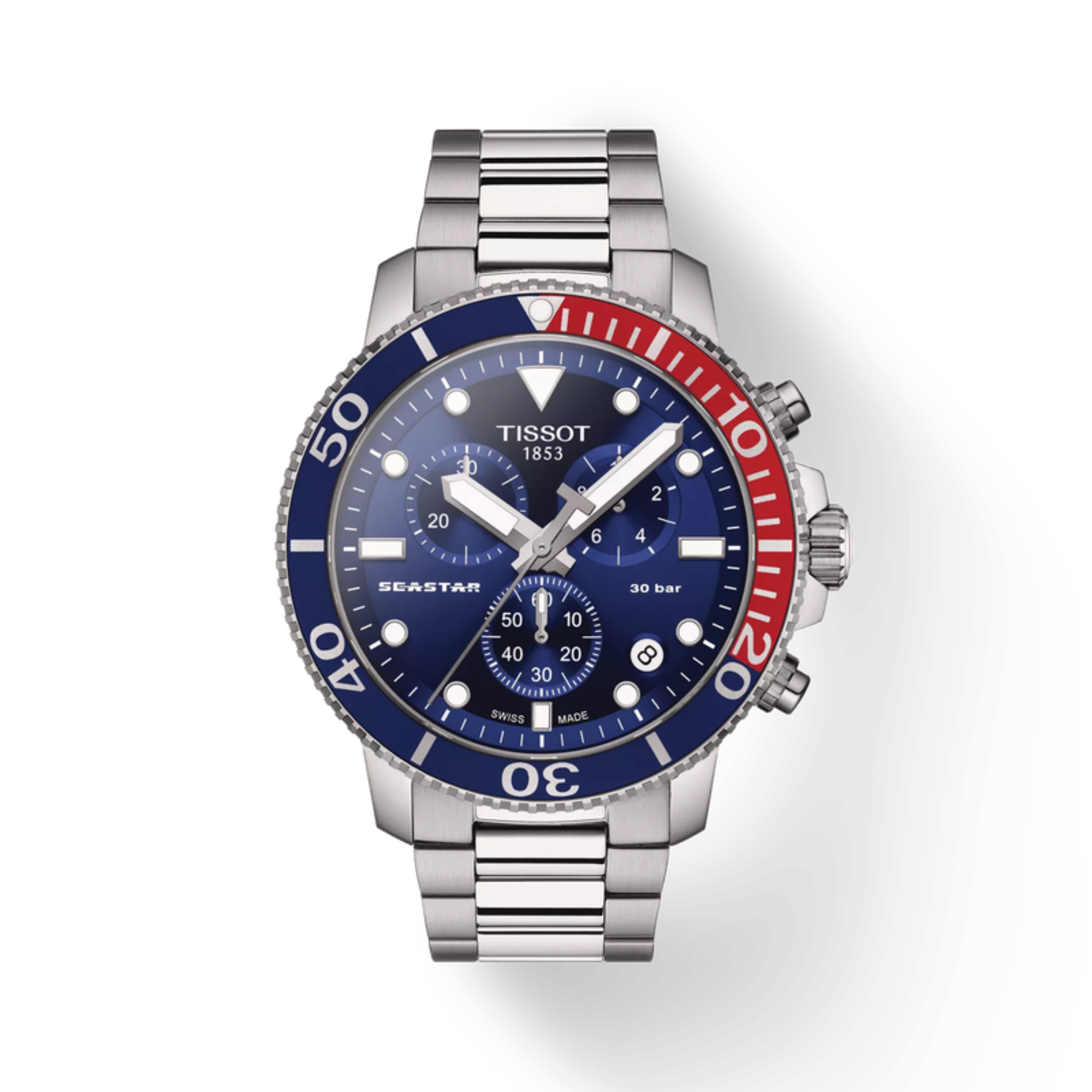 Tissot Seastar 1000 Quartz Blue Dial Pepsi Bezel Men's Watch T120.417.11.041.03 - Bijoux Eclore