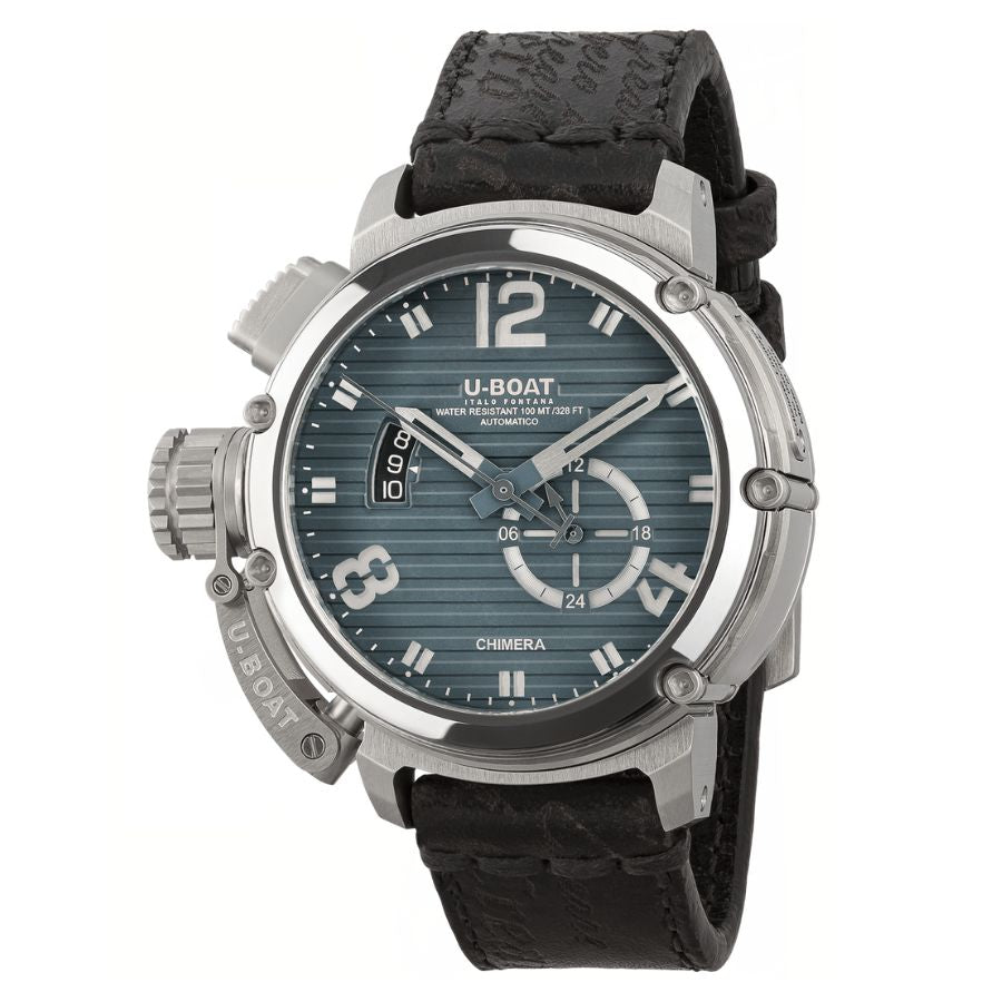 U-Boat Chimera 46mm Stainless Steel Blue Dial Automatic Watch 9602 - Bijoux Eclore