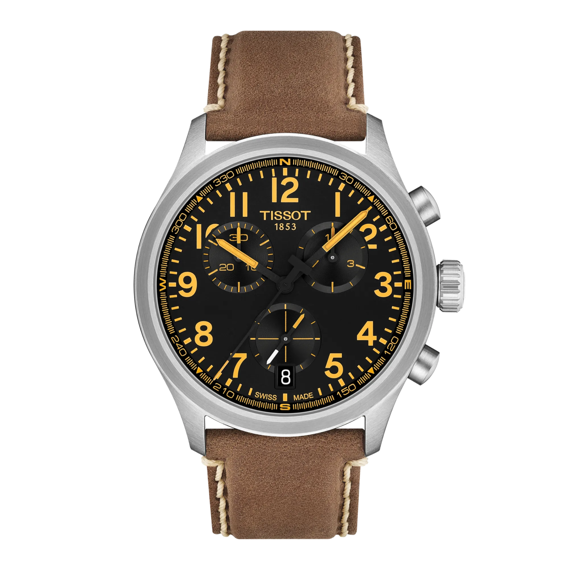Tissot Gent XL Chronograph 42mm Black Dial Black Leather Strap T116.417.16.052.01 - Bijoux Eclore