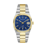 Bulova Jet Star Quartz Silver Sunray Dial Men's Watch 98A337