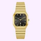 Caravelle by Bulova Vintage Dress Black Dial Gold-Tone Stainless Steel Watch 44B131 - Bijoux Eclore