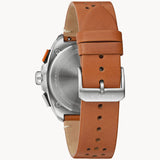 Bulova Black Dial Leather Strap Racer Chronograph Watch 98B427