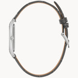 Bulova Classic Quartz Grey Dial Leather Strap Watch 96B443