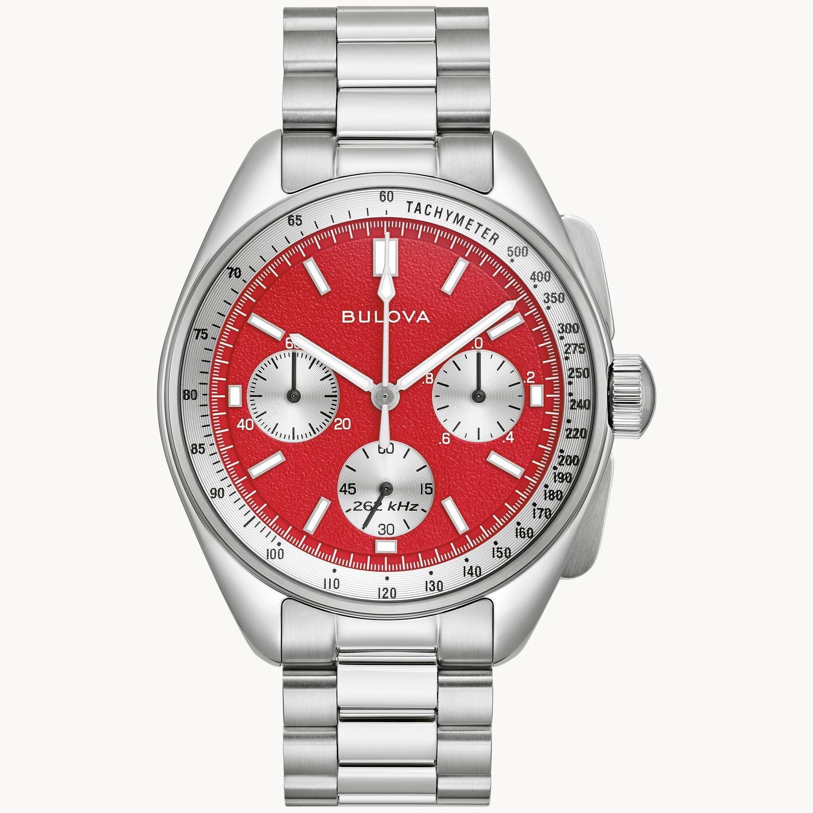 Bulova Lunar Pilot Special Edition Red Coral Dial Chronograph 96K115