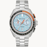 Bulova Racer Chronograph Watch with Light Blue Dial 98B432