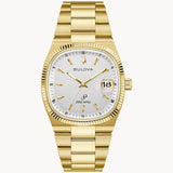 Bulova Super Seville Gold Fluted Bezel Precisionist 38mm Watch 97B223