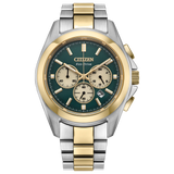 Citizen Sport Luxury Chronograph Watch 40.5mm with Green Dial - CA4684-54X - Bijoux Eclore