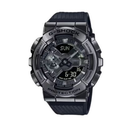 Casio G-Shock Analog-Digital All Black Metal Bezel Watch GM110BB-1A