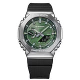 Casio G-Shock G-Steel Green Dial Black Resin Strap Watch GBM2100A-1A3