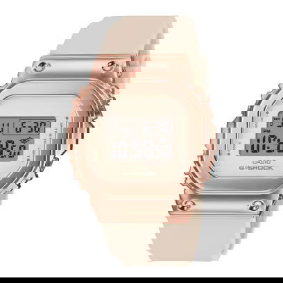Casio G-shock Rose-tone Steel Rubber Strap Women's Watch GMS5600PG-4
