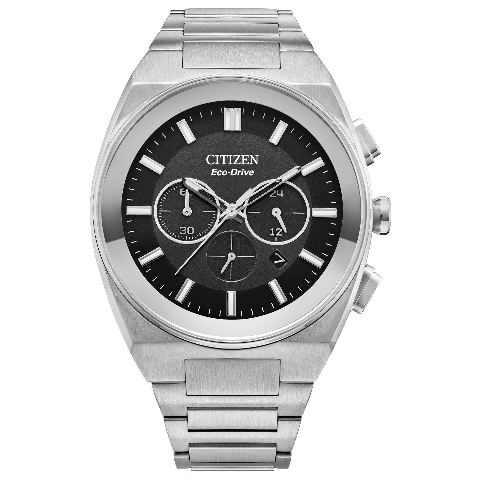Citizen Eco-Drive Axiom SC Black Dial Stainless Steel Watch CA4580-50E
