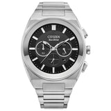 Citizen Eco-Drive Axiom SC Black Dial Stainless Steel Watch CA4580-50E