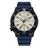 Citizen Promaster Dive Automatic White Dial and Black Polyurethane Strap Watch NY0137-09A