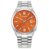 Citizen Tsuyosa Automatic Orange Dial Stainless Steel Watch 40mm NJ0151-53Z