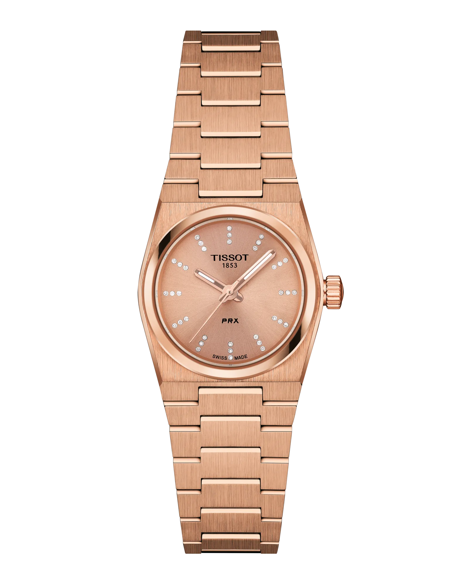 Tissot PRX 25 mm Quartz Diamonds, Rose Gold T137.010.33.506.00 - Bijoux Eclore