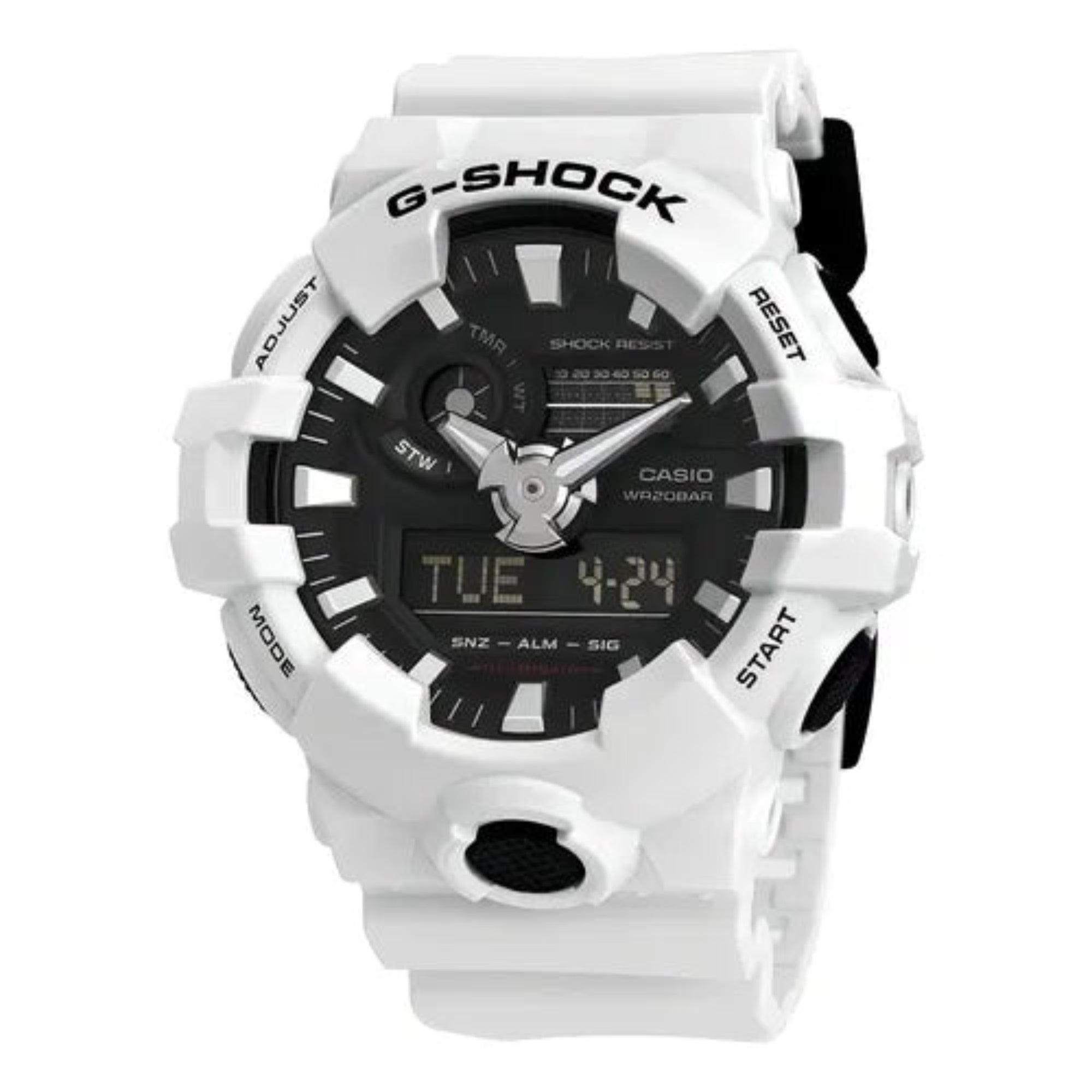 Casio G-SHOCK Analog-Digital White Men's Watch GA700-7A - Bijoux Eclore