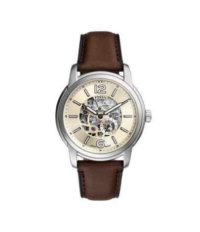 Fossil Heritage Automatic Brown Leather Watch ME3264