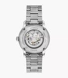 Fossil Heritage Automatic Silver Stainless Steel Men's Watch ME3262