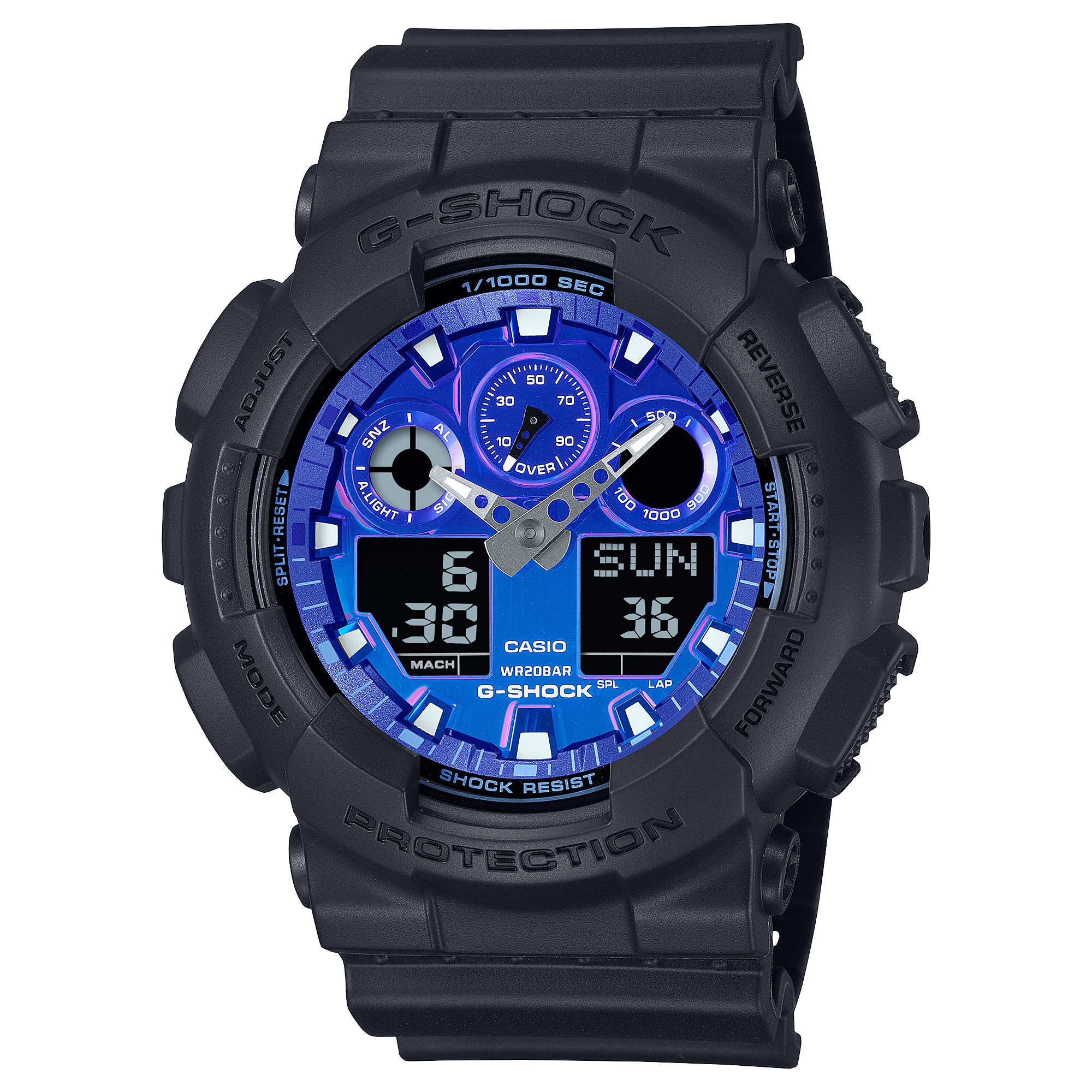 Casio G-Shock Analog Digital Ga-100 Series GA-100FL-1A - Bijoux Eclore