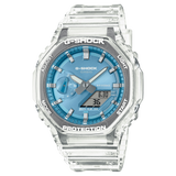 Casio GA2100BM-7A2 G-Shock Analog-Digital Sky Blue Dial Translucent Resin Band Watch - Bijoux Eclore