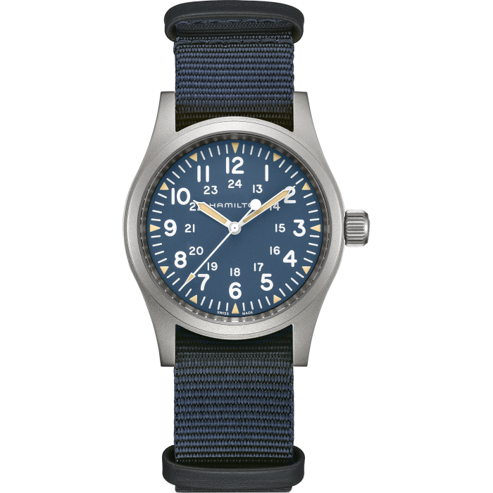 Hamilton Khaki Field Mechanical Blue Dial Men's Watch H69439940
