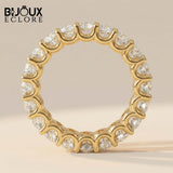 Handcrafted Oval Diamond Eternity Band for a Lifetime of Understated Sophistication Rings - Bijoux Eclore