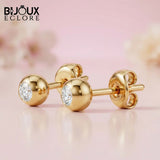 Heirloom-Quality Round Diamond Bezel Studs for a Lifetime of Brilliance Earrings - Bijoux Eclore