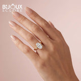 Grande Amour Oval Diamond Solitaire Engagement Ring in Polished Yellow Gold - Bijoux Eclore